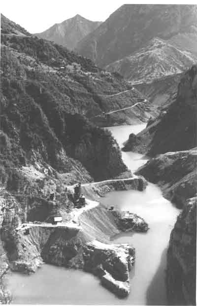 L'invaso del Vajont nell'agosto del 1961