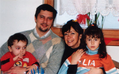 Marino Baldissera e famiglia